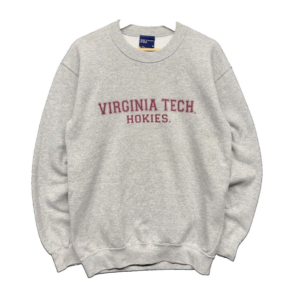 Vintage Virginia Tech Hokies Collegiate Crewneck Sweatshirt 90s Small MV Sport